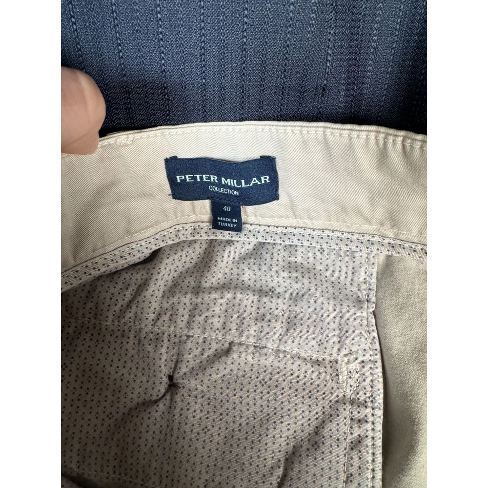 NEW Peter Millar Chino Pants Men's 40 Fits 40x36 Beige Stretch Mid Rise Straight - Picture 3 of 16